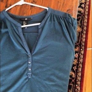 Green cotton long sleeve shirt